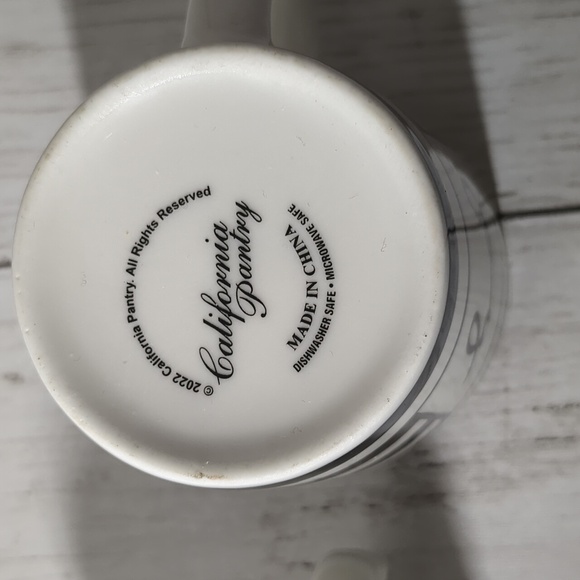 California Pantry Matching Plaid and Striped Mugs in Black and White - Picture 6 of 6